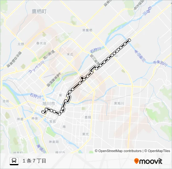 ６８番 Bus Line Map