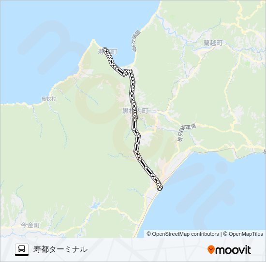 長万部線 bus Line Map