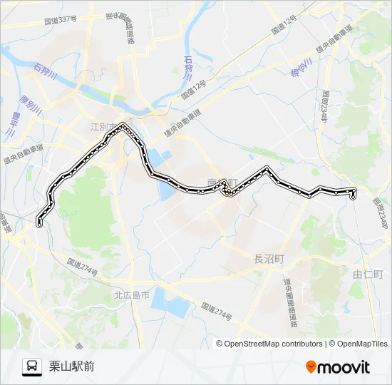 札幌代行線 Bus Line Map
