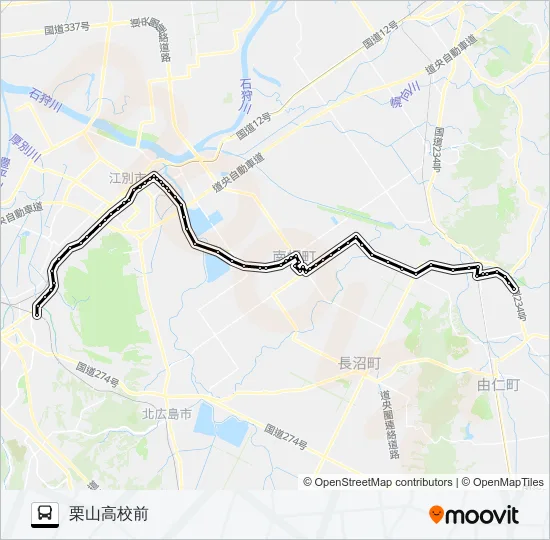 札幌代行線 バスの路線図