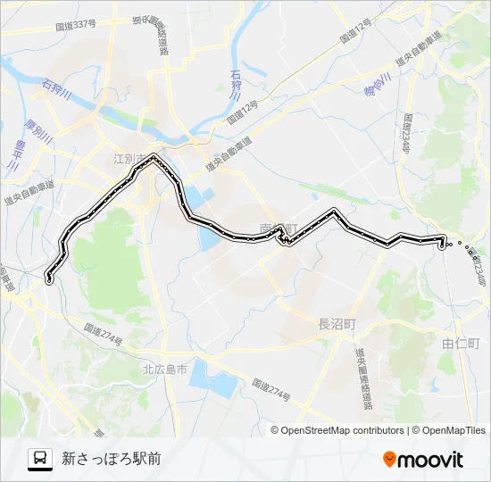 札幌代行線 Bus Line Map