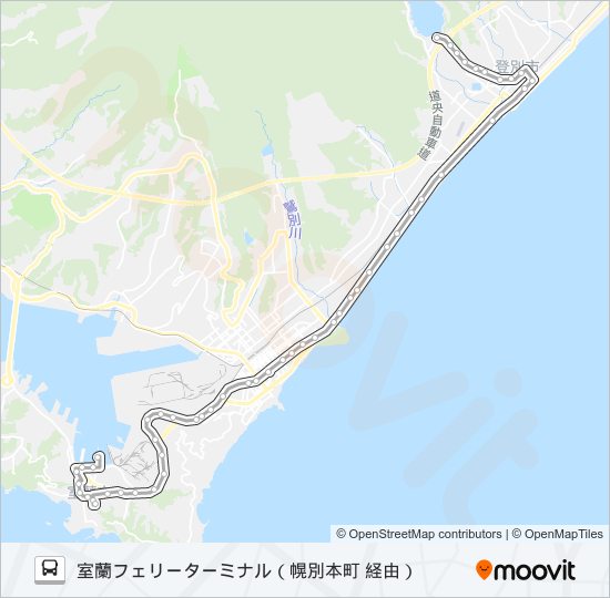 33 フェリー資料館線 bus Line Map