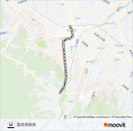 南５５ バスの路線図