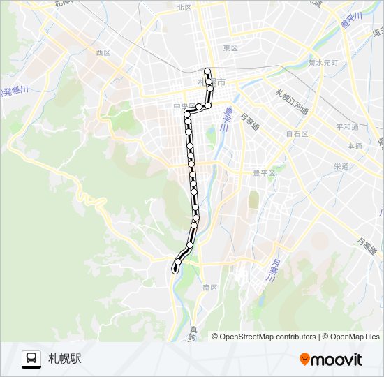 南５５ bus Line Map