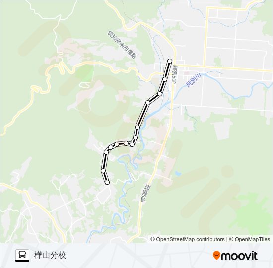 スクールバス６系統 バスの路線図