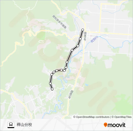 スクールバス６系統 バスの路線図
