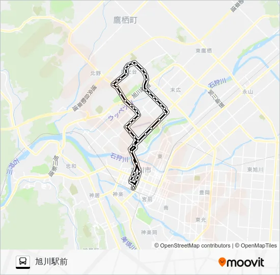 ２０８番 バスの路線図