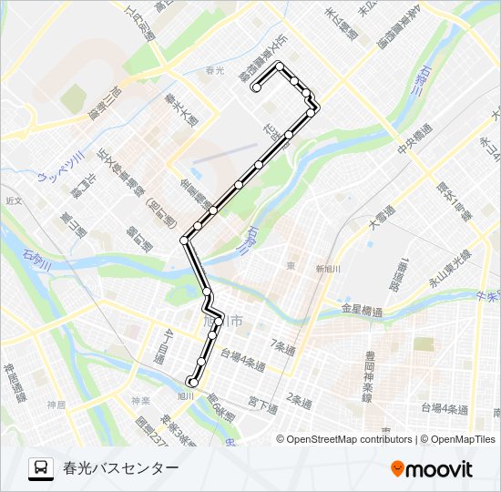花咲 Bus Line Map