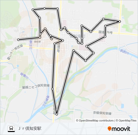 東西ルート バスの路線図