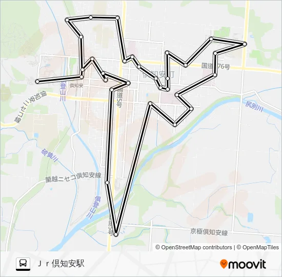 東西ルート バスの路線図
