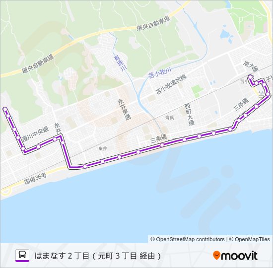 19 はまなす団地線 bus Line Map