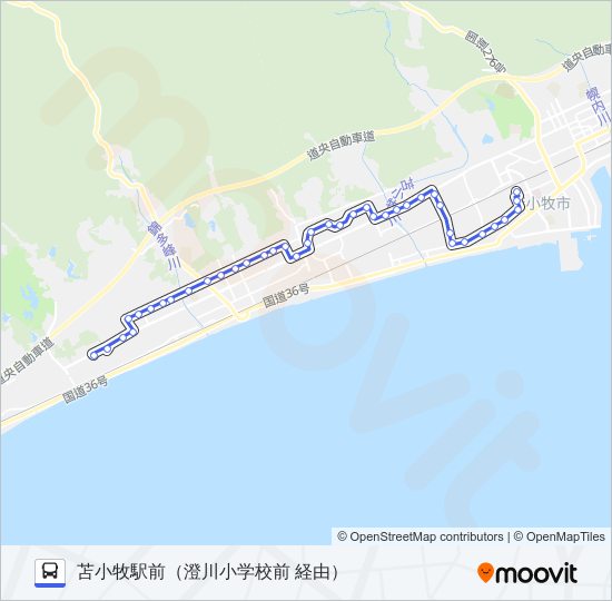 11 澄川錦岡線 バスの路線図