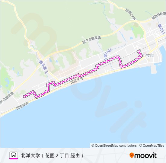 12 川沿ときわ線 bus Line Map