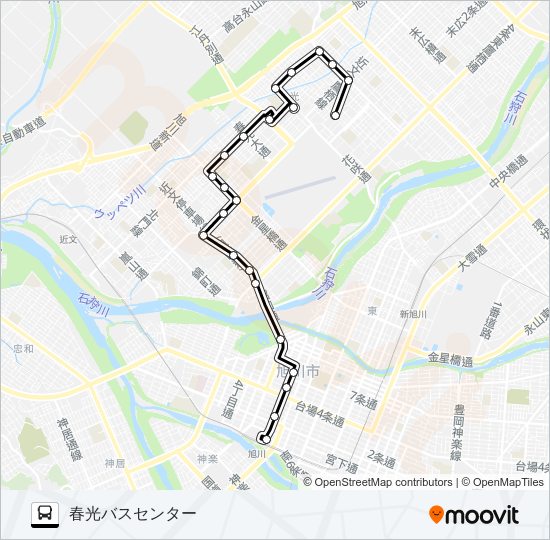 旭町 bus Line Map