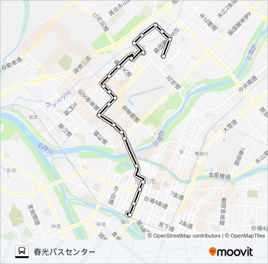 旭町 bus Line Map