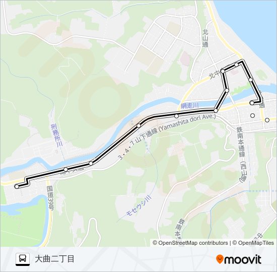 南八条 バスの路線図