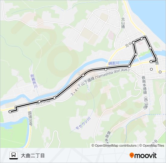 南八条 バスの路線図