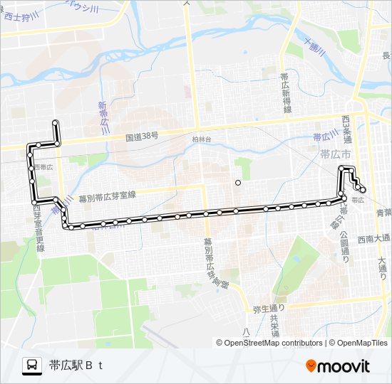新緑通線 バスの路線図
