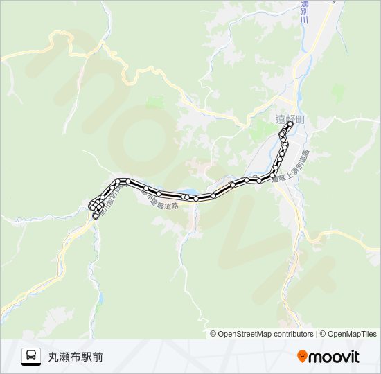 遠軽丸瀬府布線 bus Line Map