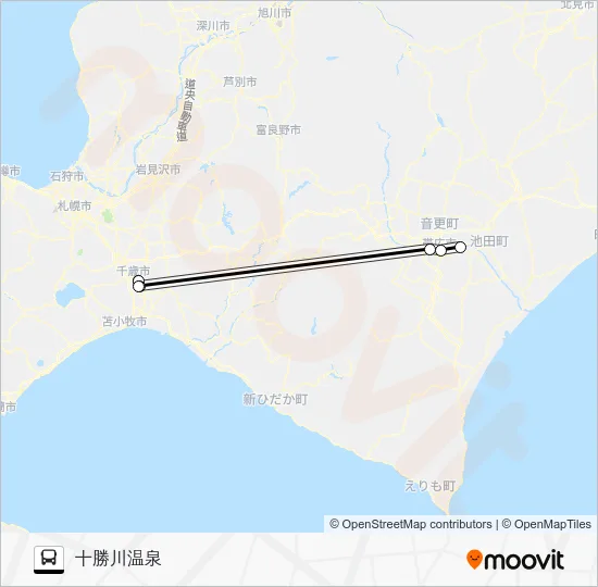 New Chitose Airport Line [Obihiro] Bus Line Map
