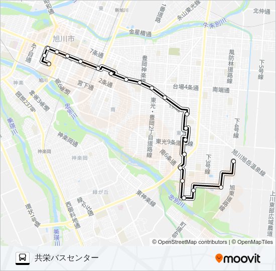 １９番 bus Line Map