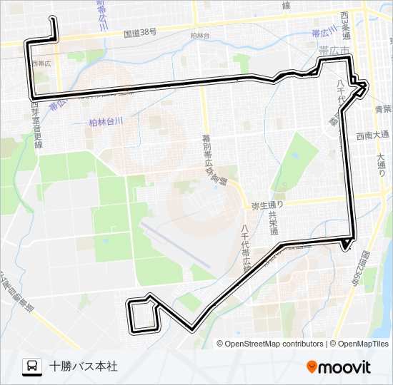 大空団地線 バスの路線図
