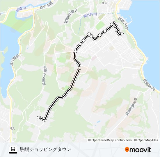 農大線 バスの路線図