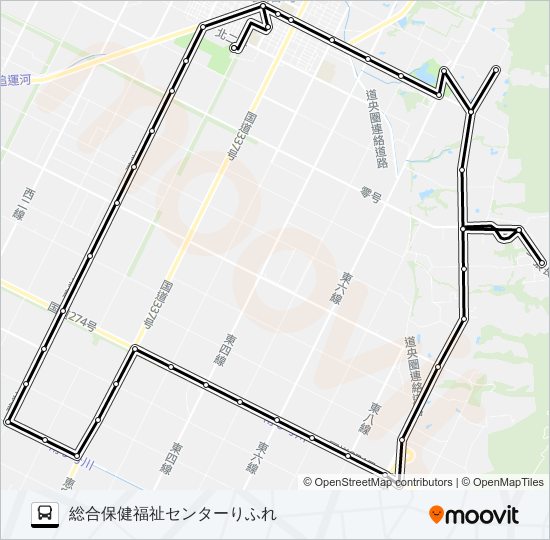 東長沼 バスの路線図