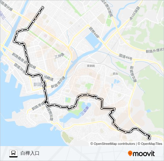 文苑公住線 バスの路線図