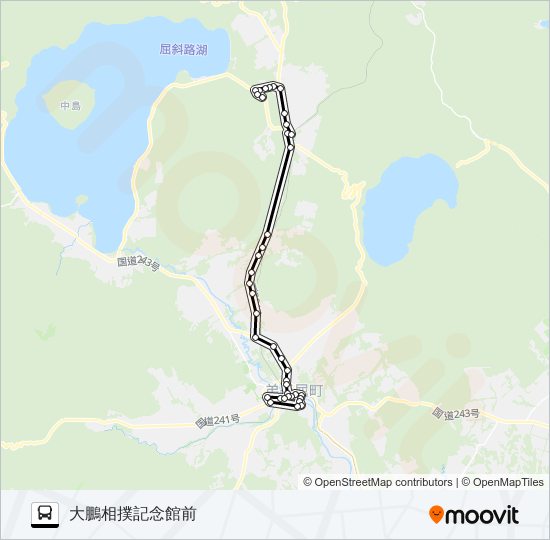 美留和線 Bus Line Map