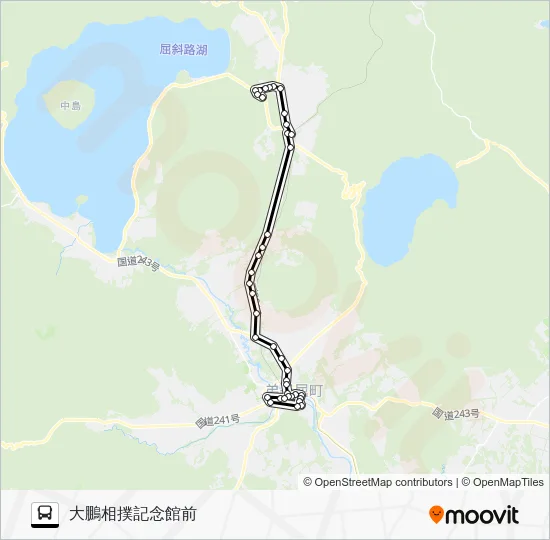 美留和線 バスの路線図