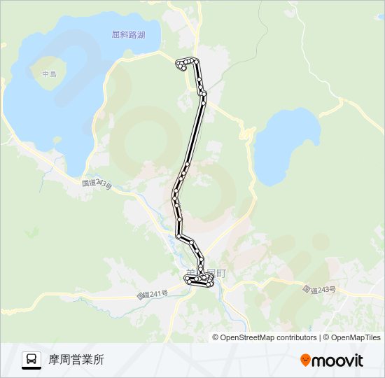 美留和線 Bus Line Map