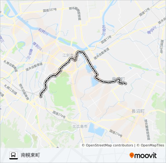 札幌代行線 バスの路線図