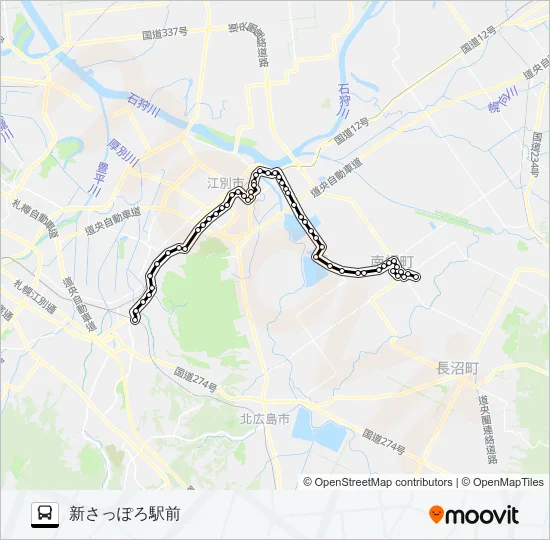 札幌代行線 バスの路線図