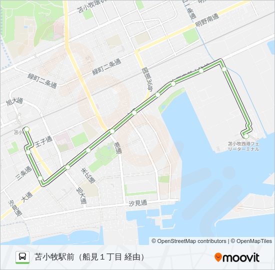 24 フェリー線 バスの路線図