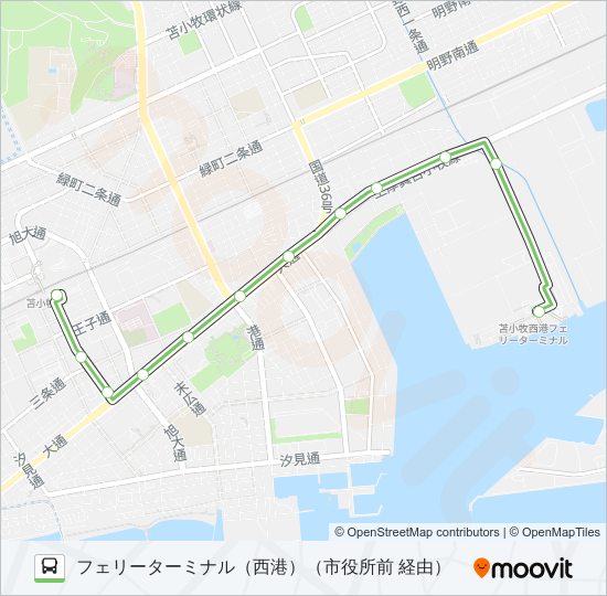 24 フェリー線 バスの路線図