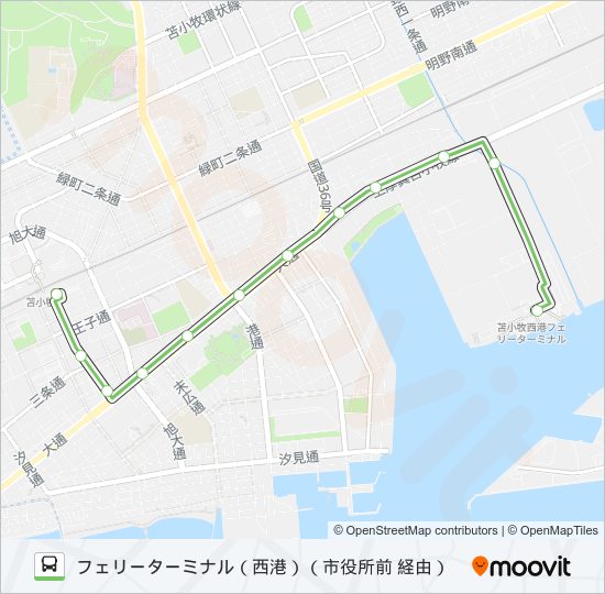 24 フェリー線 bus Line Map