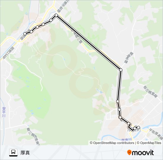 早来線 バスの路線図