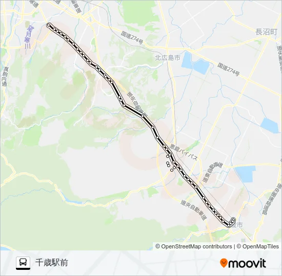千歳線 Bus Line Map