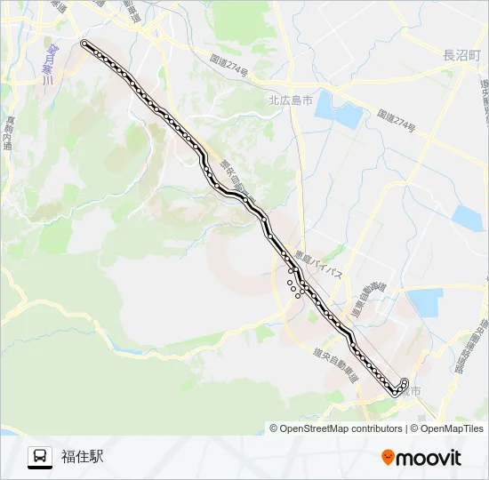 千歳線 Bus Line Map