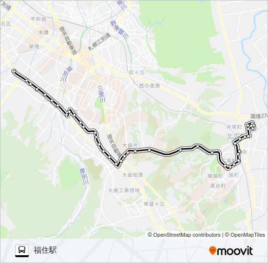 広島線 バスの路線図
