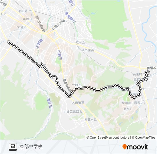 広島線 バスの路線図