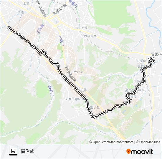 広島線 バスの路線図