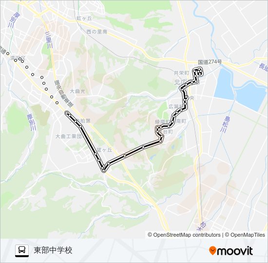 広島線 バスの路線図