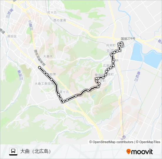 広島線 Bus Line Map