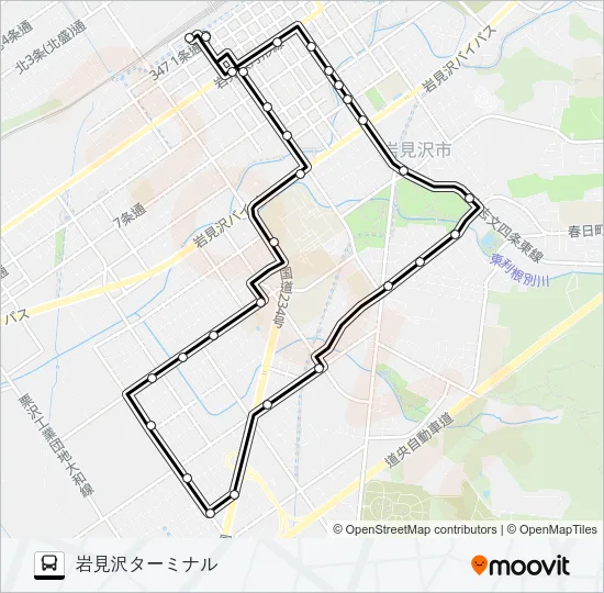 ９南町 Bus Line Map