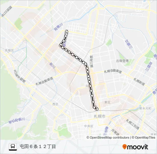 ４屯田線 Bus Line Map
