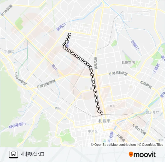 ４屯田線 Bus Line Map