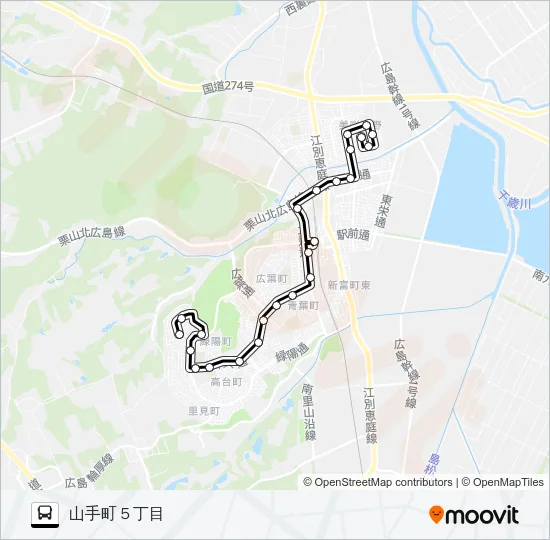 さんぽまち Bus Line Map