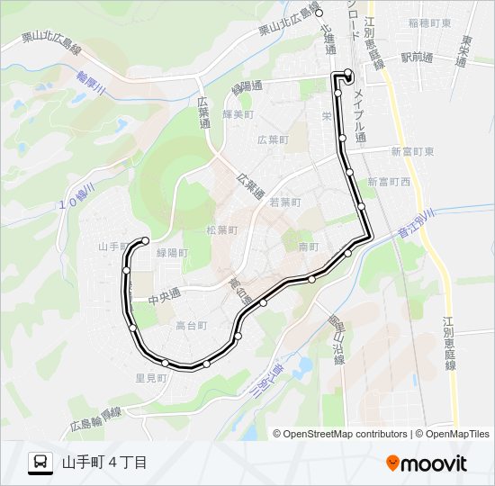 さんぽまち バスの路線図